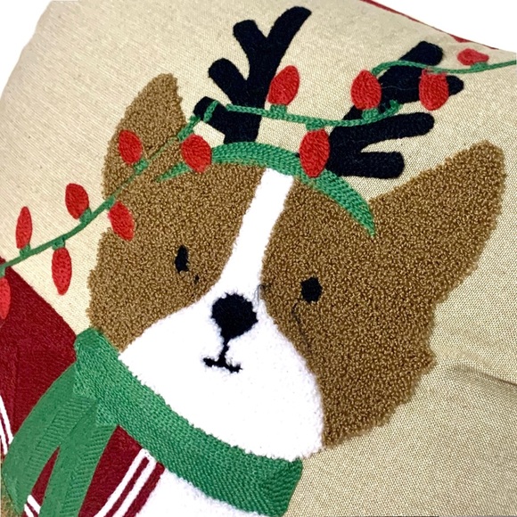 Envogue Bedding Large 2in Holiday Pillow Christmas Lights